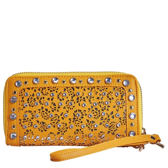 Under One Sky Handbags - Under One Sky Studded Wallet with Wristlet. NWT.